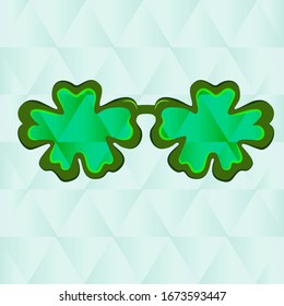 Vector illustration Goggles for St. Patrick's Day celebration. Usable mask for processing photos from a carnival or a party. EPS 10