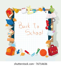 Vector illustration, going back to school banner, card concept.