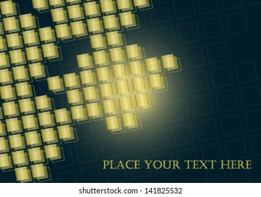 Vector illustration of gold abstract background