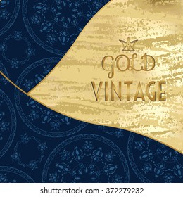 Vector illustration of a gold Abstract. 
Luxury design with space for text. 
For wedding invitations, greeting cards.  