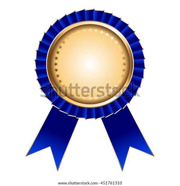 Vector Illustration Gold Award Stars Blue Stock Vector (Royalty Free ...