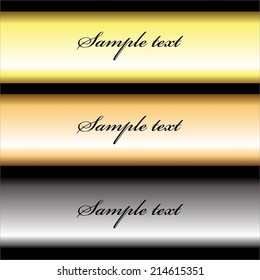 Vector illustration of Gold background, gold, silver, copper