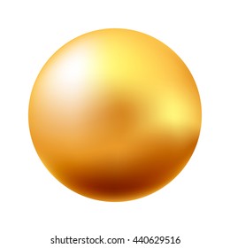 Vector illustration of gold ball