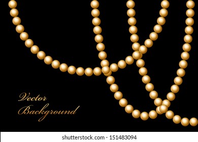 Vector Illustration Of Gold Beads