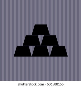Vector Illustration of gold bullion icon vector symbol flat eps jpg app web
