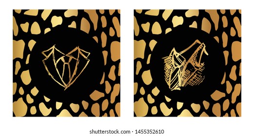 Vector Illustration of Gold Card, Poster and Wallpaper of Man Suit or Necktie Icon or Drawing. Graphic Design For Background, Template, Decoration and More.