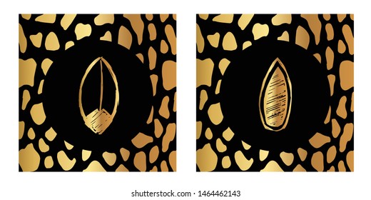Vector Illustration of Gold Card, Poster and Wallpaper of Surfboard Icon or Drawing. Graphic Design For Background, Template, Decoration and More.
