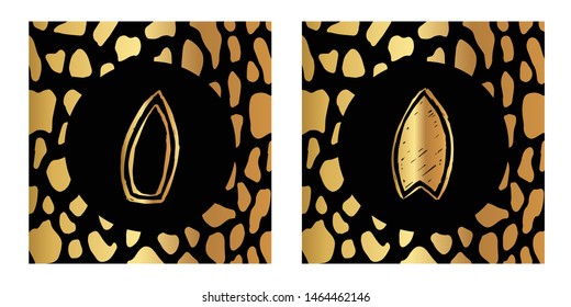Vector Illustration of Gold Card, Poster and Wallpaper of Surfboard Icon or Drawing. Graphic Design For Background, Template, Decoration and More.