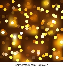 vector illustration of gold christmas light