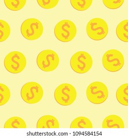 Vector illustration Gold Coins web icon set. and background