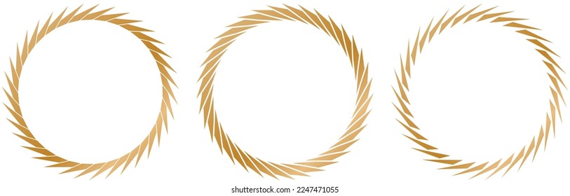 ilustración vectorial del marco de banner de círculo dorado