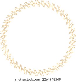 ilustración vectorial del marco de banner de círculo dorado