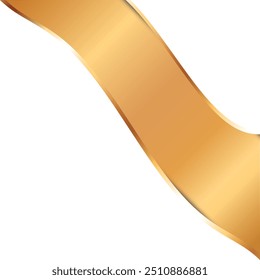 vector illustration of gold corner ribbon banner