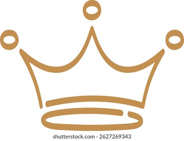 vector illustration of gold crown