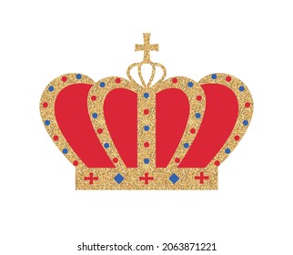 vector illustration of a gold crown for banners, cards, flyers, social media wallpapers, etc.