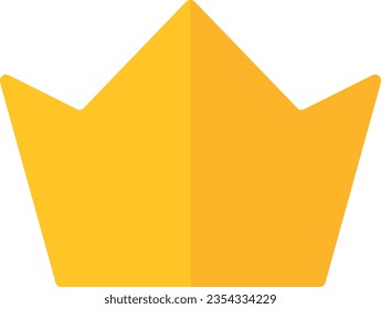 Vector illustration of a gold crown, king and monarch. Symbol of royalty and VIP premium.