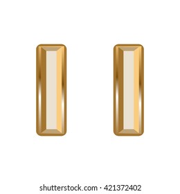 Vector illustration of Gold cufflinks.