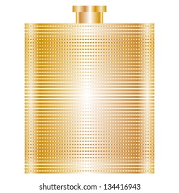 Vector illustration of gold flask