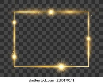 Vector illustration of a gold frame .