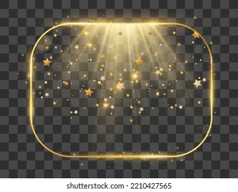 Vector illustration of a gold frame .	
