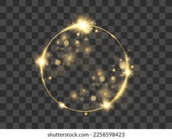Ilustración vectorial de un marco dorado.	

