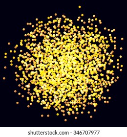 vector illustration. Gold glitter background for your design.