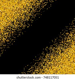 Vector illustration gold glitter background for design greeting card, christmas poster or flyer.