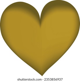 vector illustration with gold heart