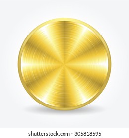 Vector illustration of gold knob