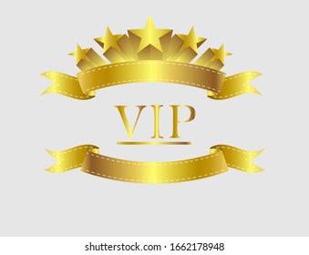 Vector illustration gold label for various related work