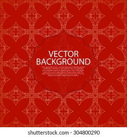 Vector illustration of a gold line background invitation.