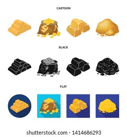 Vector illustration of  and gold  logo. Set of  and golden vector icon for stock.