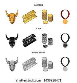 Vector illustration of and gold logo. Set of and golden stock symbol for web.