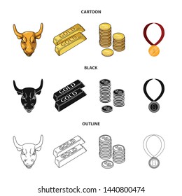 Vector illustration of and gold logo. Set of and golden stock symbol for web.