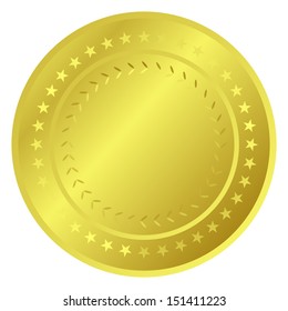 Vector illustration  of Gold Medal 