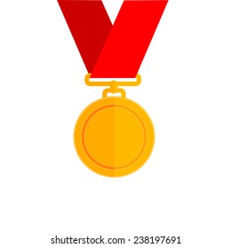 Vector illustration of gold medal