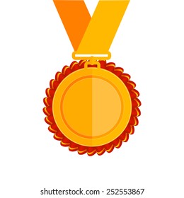 Vector illustration of gold medal 