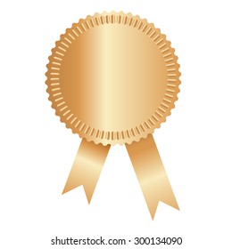 Vector illustration of gold medal award
