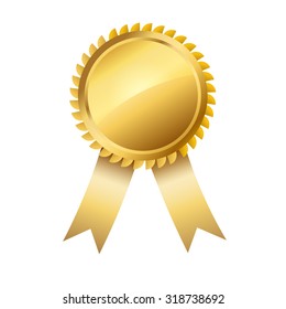 Vector illustration of gold medal award