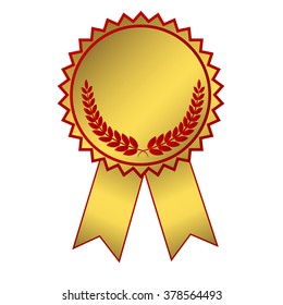 Vector illustration of gold medal award