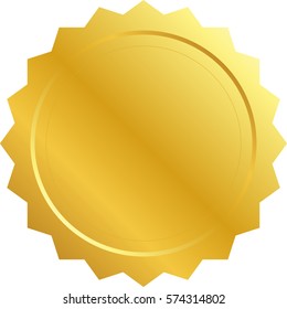 Vector Illustration of Gold Medal Icon
