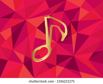 Vector Illustration Gold Notes Music Icon Stock Vector (Royalty Free ...