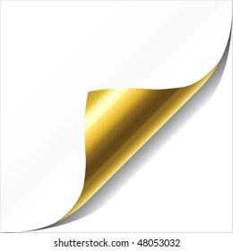 Vector Illustration Gold Page Corner