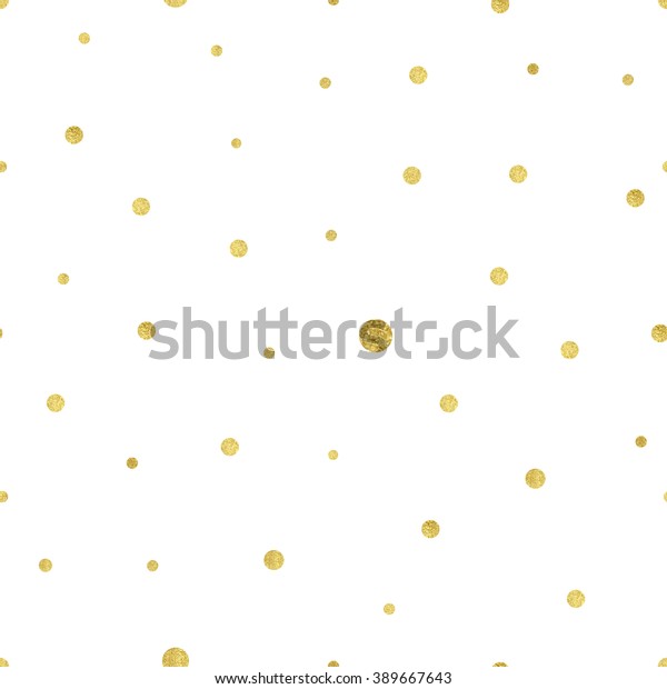 Vector Illustration Gold Polka Dots Seamless Stock Vector (Royalty Free) 389667643