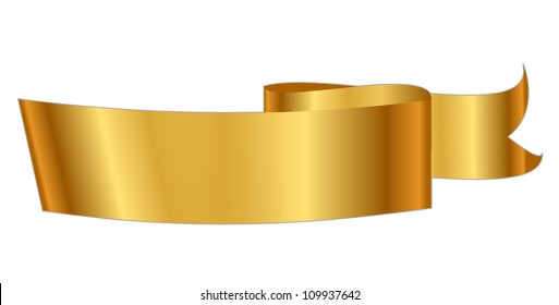 Vector illustration of gold ribbon