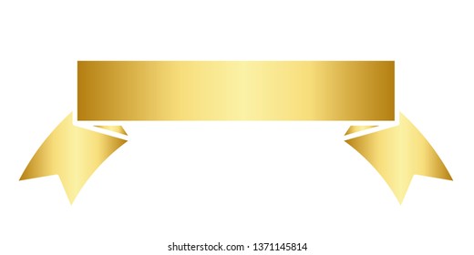Vector illustration of gold ribbon - Vector
