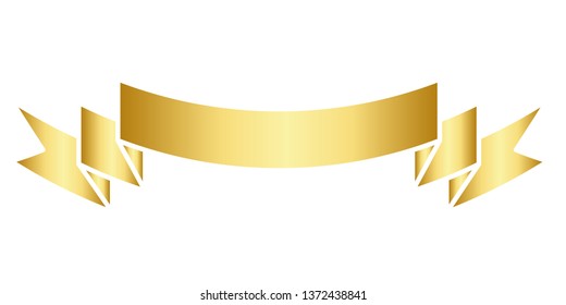 Vector illustration of gold ribbon - Vector