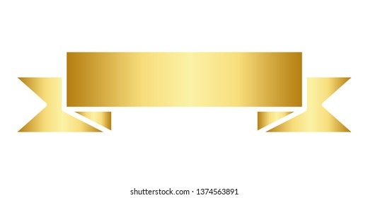 Vector illustration of gold ribbon - Vector