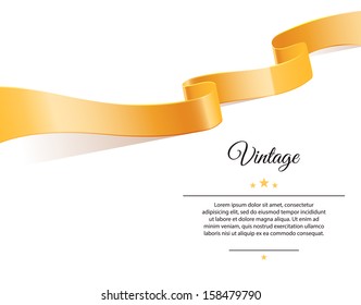 Vector illustration of Gold ribbon