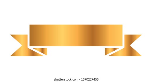 Vector illustration of gold ribbon